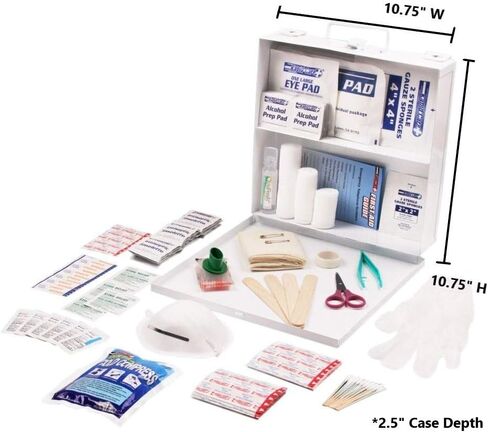 الإسعافات الأولية Rapid Care RC-10MAN-W 10 أشخاص 106 قطعة مجموعة الإسعافات الأولية المتوافقة مع ANSI/OSHA في علبة بولي قابلة للتركيب على الحائط in Saudi Arabia