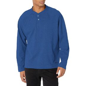 Calvin Klein Men's Relaxed Fit Rugby Jersey Henley Long Sleeve Tee
