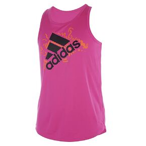 قميص بدون أكمام Aeroready Lapped Poly بدون أكمام للفتيات من adidas in Kuwait