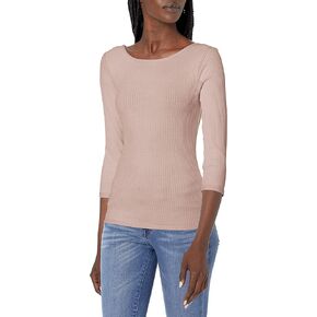 قميص نسائي من GUESS بأكمام 3/4 Vivi Rib Cut Shirt in Saudi Arabia