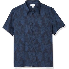 Calvin Klein Men's Short Sleeve Casual Button Down Stretch Cotton Shirt in Saudi Arabia