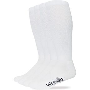 Wrangler Mens 80% Cotton Western Tall Boot Socks 4 Pair Pack in Saudi Arabia