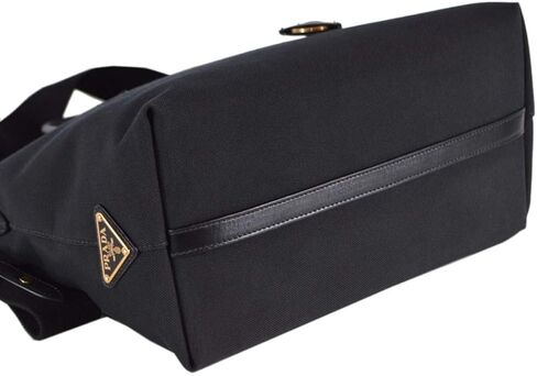 Prada Logo Jacquard Black Canvas Satchel Crossbody 1BA104 in Saudi Arabia