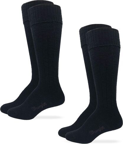 Wrangler Womens Knee High Turn Cuff Top Boot Socks 2 Pair Pack in Kuwait