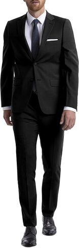 Calvin Klein Skinny Fit Men’s Suit Separates with Performance Stretch Fabric, Black, 34W x 30L in Saudi Arabia