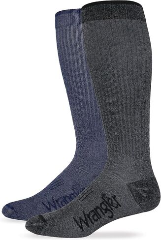 Wrangler Mens Lightweight Ultra Dri over the calf Boot Socks 2 Pair in Saudi Arabia