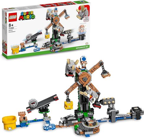LEGO 71390 Super Mario Reznor Knockdown Expansion Set, Collectible Buildable Game Toy for Kids with Blue Toad Figure, Gifts for Girls & Boys Age 8 Plus in Saudi Arabia
