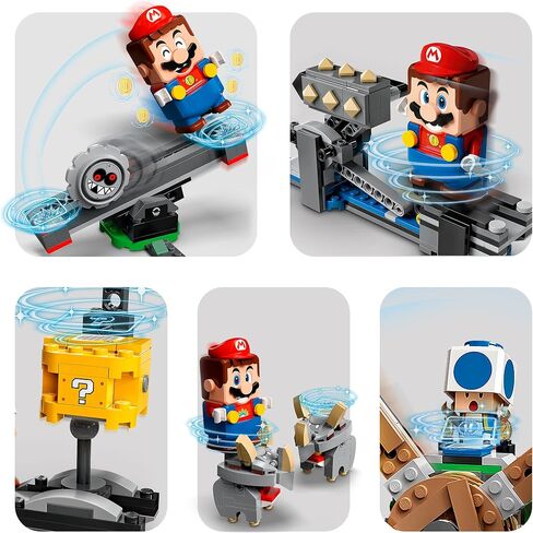 LEGO 71390 Super Mario Reznor Knockdown Expansion Set, Collectible Buildable Game Toy for Kids with Blue Toad Figure, Gifts for Girls & Boys Age 8 Plus in Saudi Arabia