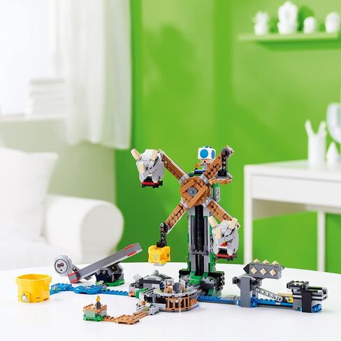 LEGO 71390 Super Mario Reznor Knockdown Expansion Set, Collectible Buildable Game Toy for Kids with Blue Toad Figure, Gifts for Girls & Boys Age 8 Plus in Saudi Arabia