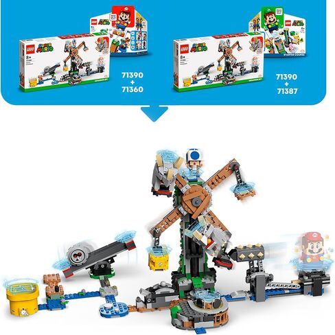 LEGO 71390 Super Mario Reznor Knockdown Expansion Set, Collectible Buildable Game Toy for Kids with Blue Toad Figure, Gifts for Girls & Boys Age 8 Plus in Saudi Arabia