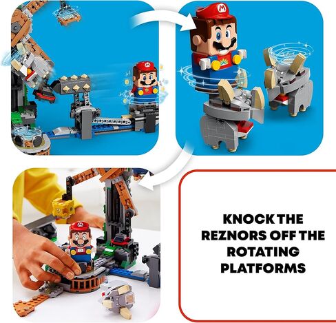 LEGO 71390 Super Mario Reznor Knockdown Expansion Set, Collectible Buildable Game Toy for Kids with Blue Toad Figure, Gifts for Girls & Boys Age 8 Plus in Saudi Arabia