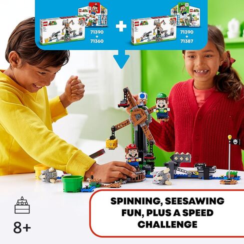 LEGO 71390 Super Mario Reznor Knockdown Expansion Set, Collectible Buildable Game Toy for Kids with Blue Toad Figure, Gifts for Girls & Boys Age 8 Plus in Saudi Arabia