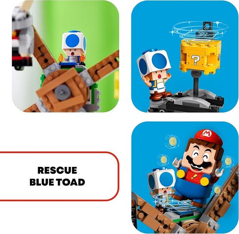 LEGO 71390 Super Mario Reznor Knockdown Expansion Set, Collectible Buildable Game Toy for Kids with Blue Toad Figure, Gifts for Girls & Boys Age 8 Plus in Saudi Arabia