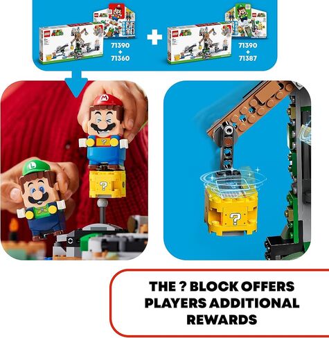 LEGO 71390 Super Mario Reznor Knockdown Expansion Set, Collectible Buildable Game Toy for Kids with Blue Toad Figure, Gifts for Girls & Boys Age 8 Plus in Saudi Arabia