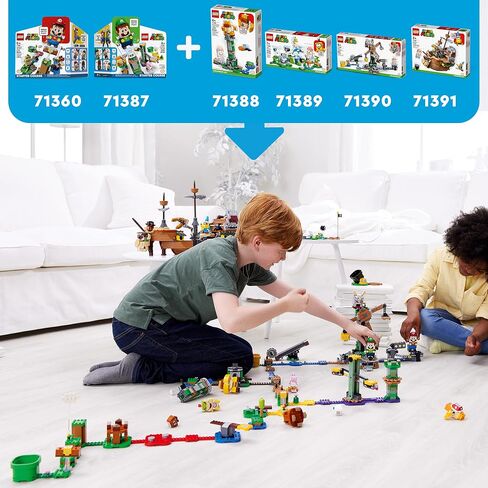 LEGO 71390 Super Mario Reznor Knockdown Expansion Set, Collectible Buildable Game Toy for Kids with Blue Toad Figure, Gifts for Girls & Boys Age 8 Plus in Saudi Arabia