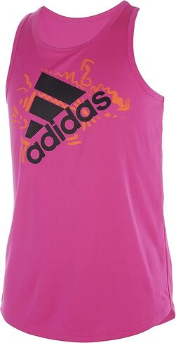 قميص بدون أكمام Aeroready Lapped Poly بدون أكمام للفتيات من adidas in Kuwait