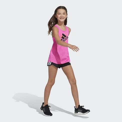 قميص بدون أكمام Aeroready Lapped Poly بدون أكمام للفتيات من adidas in Kuwait