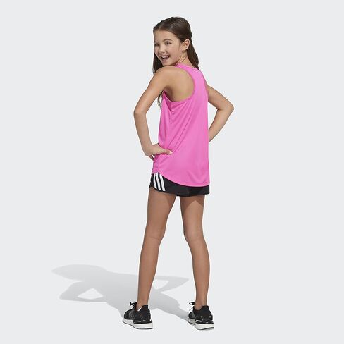 قميص بدون أكمام Aeroready Lapped Poly بدون أكمام للفتيات من adidas in Kuwait