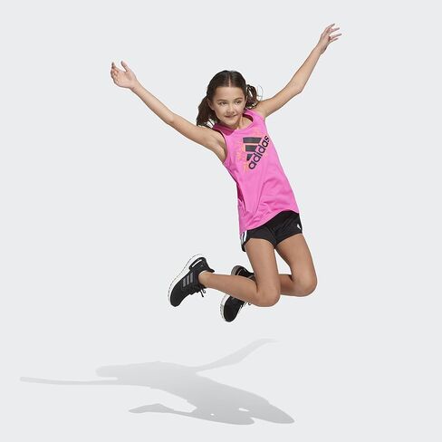 قميص بدون أكمام Aeroready Lapped Poly بدون أكمام للفتيات من adidas in Kuwait