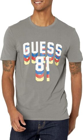 GUESS Men's Dripping Crewneck Short Sleeve Tee in Saudi Arabia
