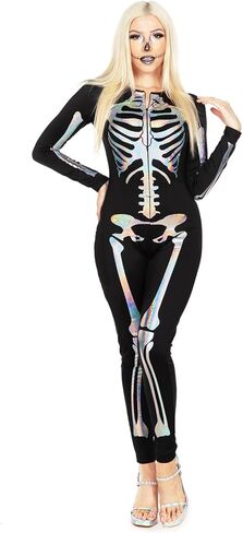 Tipsy Elves Form Fitting & Flattering Skeleton Bodysuits for Halloween - Women's Sexy Skeleton Costume in Saudi Arabia