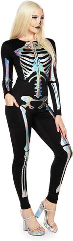 Tipsy Elves Form Fitting & Flattering Skeleton Bodysuits for Halloween - Women's Sexy Skeleton Costume in Saudi Arabia