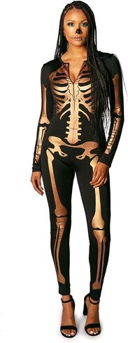 Tipsy Elves Form Fitting & Flattering Skeleton Bodysuits for Halloween - Women's Sexy Skeleton Costume in Saudi Arabia