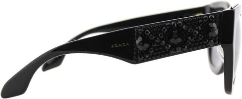 Prada PR10TS 1AB5S0 Black PR10TS Square Sunglasses Lens Category 3 Size 52mm in Saudi Arabia