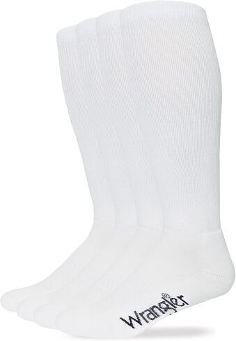 Wrangler Mens 80% Cotton Western Tall Boot Socks 4 Pair Pack in Saudi Arabia