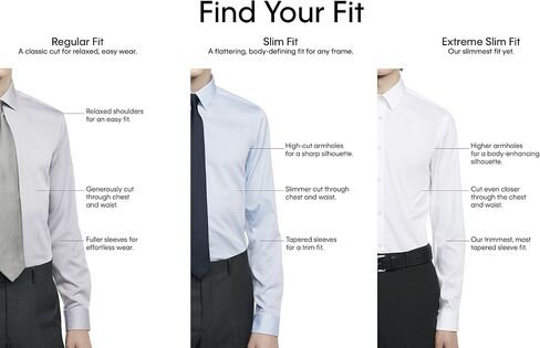 Calvin Klein Men's Slim Fit Herringbone Dress Shirt and Silver Spun Tie Combo in Saudi Arabia