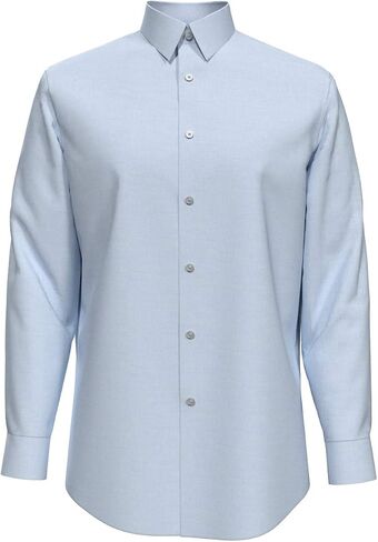 Calvin Klein Men's Slim Fit Herringbone Dress Shirt and Silver Spun Tie Combo in Saudi Arabia