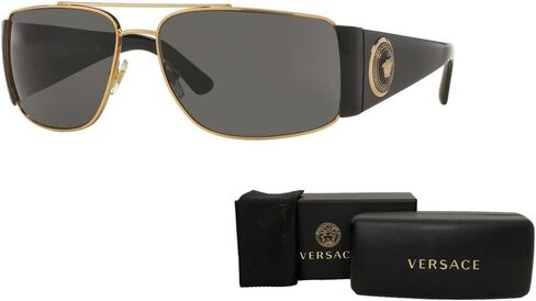 Versace VE2163 Rectangle Sunglasses For Men For Women + BUNDLE with Designer iWear Complimentary Eyewear Care Kit in Saudi Arabia