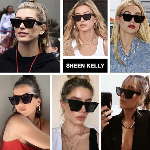 Acetate Handmade Cateye Polarized Sunglasses Men Women Vintage Oversized Square Trendy Eyewear in Saudi Arabia