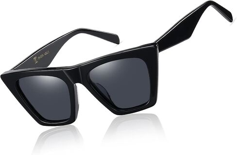 Acetate Handmade Cateye Polarized Sunglasses Men Women Vintage Oversized Square Trendy Eyewear in Saudi Arabia
