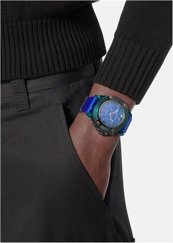 Versace Mens Transparent Green 44 mm Icon Active Strap Watch VEZ701122 in Saudi Arabia