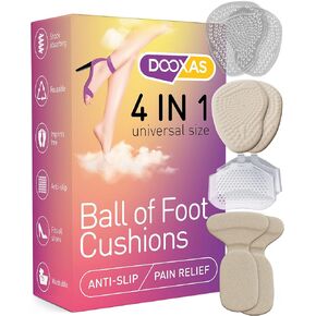 DOOXAS Ball of Foot Cushions for High Heels Shoes Metatarsal Pads for Women – Soft Gel Shoe Inserts Relieve Foot Pain – an Innovative Insoles Shape Design Adhesive Comfort (All in One Set) in Saudi Arabia