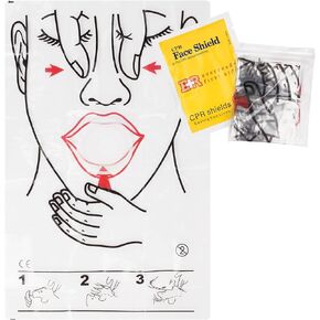 Ever Ready First Aid CPR Face Shield fits Adults, Children and Infants - 30 Pack
