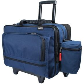 Hopkins Medical Products Rolling Med Bag with EZ-View: Waterproof, Ultimate Mobility for Healthcare Pros, 39.5" Handle, 16" x 3" x 12", Black