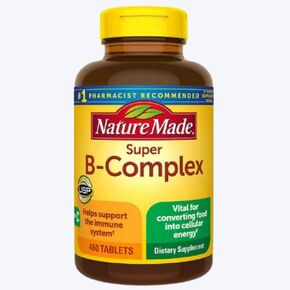 MEIN HAUS Nature Made Super B Energy Complex، مكمل غذائي لدعم وظائف خلايا الدماغ، ودعم الطاقة ودعم الجهاز العصبي، 460 قرصًا، بطاقة إعادة طلب سريعة تكفي لمدة 460 يومًا. in Kuwait