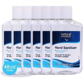| Hand Sanitizer Gel, 32-oz Bottle, 4-Pack (128oz Bulk Pack), with Vitamin E, 65% Ethyl Alcohol | Made in Canada
