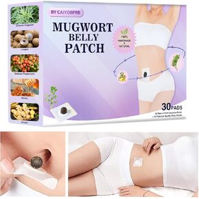 CAIYOBFRE Perfect Mugwort Belly Patch,30Pcs Ancient Remedy Healthy Belly Pellet and 30Pcs Wormwood Navel Sticker,Natural Herbal Tummy Pellets for Women and Men in Kuwait