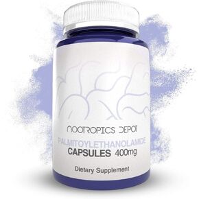 Nootropics Depot Palmitoylethanolamide (Pea) 400mg Capsules | Micronized Pea | Joint, Nerve, & Cellular Support | Daily Comfort | High Purity | Supplement for Women and Men | 60ct in Saudi Arabia
