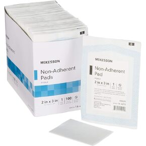 McKesson Non-Adherent Dressing Pads, Sterile, Nylon/Polyester, 2 in x 3 in, 100 Count, 1 Pack