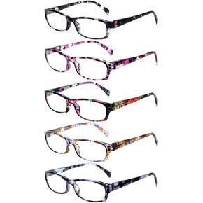 NORPERWIS Reading Glasses 5 Pairs Stylish Color Readers Fashion Glasses for Reading Men & Women