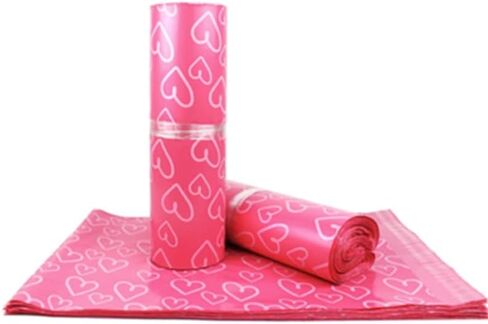 أكياس التخلص الشخصية، مجموعة من 100 كيس التخلص من المناديل الصحية، إخفاء الأغراض الشخصية، حقيبة ذاتية الغلق لإغلاق الرائحة، نمط قلب جميل، مناسب لسدادات المناديل الصحية in Kuwait