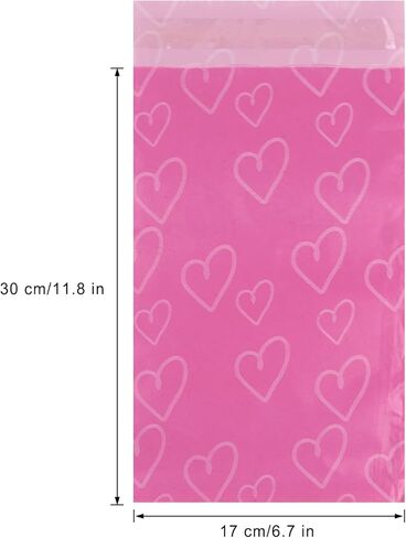 أكياس التخلص الشخصية، مجموعة من 100 كيس التخلص من المناديل الصحية، إخفاء الأغراض الشخصية، حقيبة ذاتية الغلق لإغلاق الرائحة، نمط قلب جميل، مناسب لسدادات المناديل الصحية in Kuwait