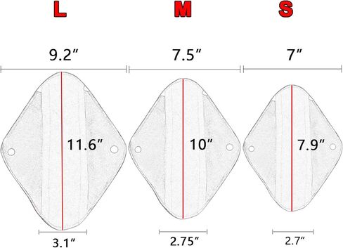 Teamoy Reusable Washable Sanitary Pads(11.6 Inches), 6Pcs Cloth Menstrual Napkins Pads with Wet Bag, Feminine Menstrual Pads Fit for Heavy Flow or Overnight Use, (Large Mix Pattern) in Saudi Arabia