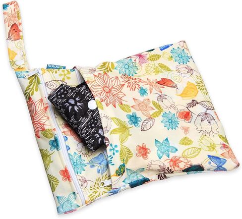 Teamoy Reusable Washable Sanitary Pads(11.6 Inches), 6Pcs Cloth Menstrual Napkins Pads with Wet Bag, Feminine Menstrual Pads Fit for Heavy Flow or Overnight Use, (Large Mix Pattern) in Saudi Arabia