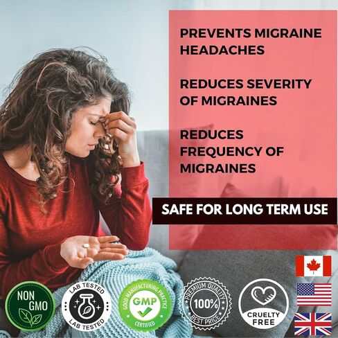 migraine Relief MIGRAINE Guard ® 2022 - Clinically Proven COQ10, VIT B2, Feverfew, Magnesium GLYCINATE, Skullcap *NEW2022 migraine Relief Products in Saudi Arabia