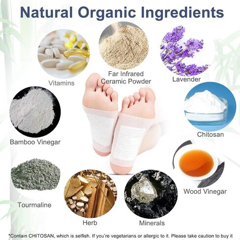 Foot Pads - (100pcs) Natural Cleansing Foot Pads for Foot Care, Sleeping & Anti-Stress Relief, No Stress Package - 100 Packs in Saudi Arabia